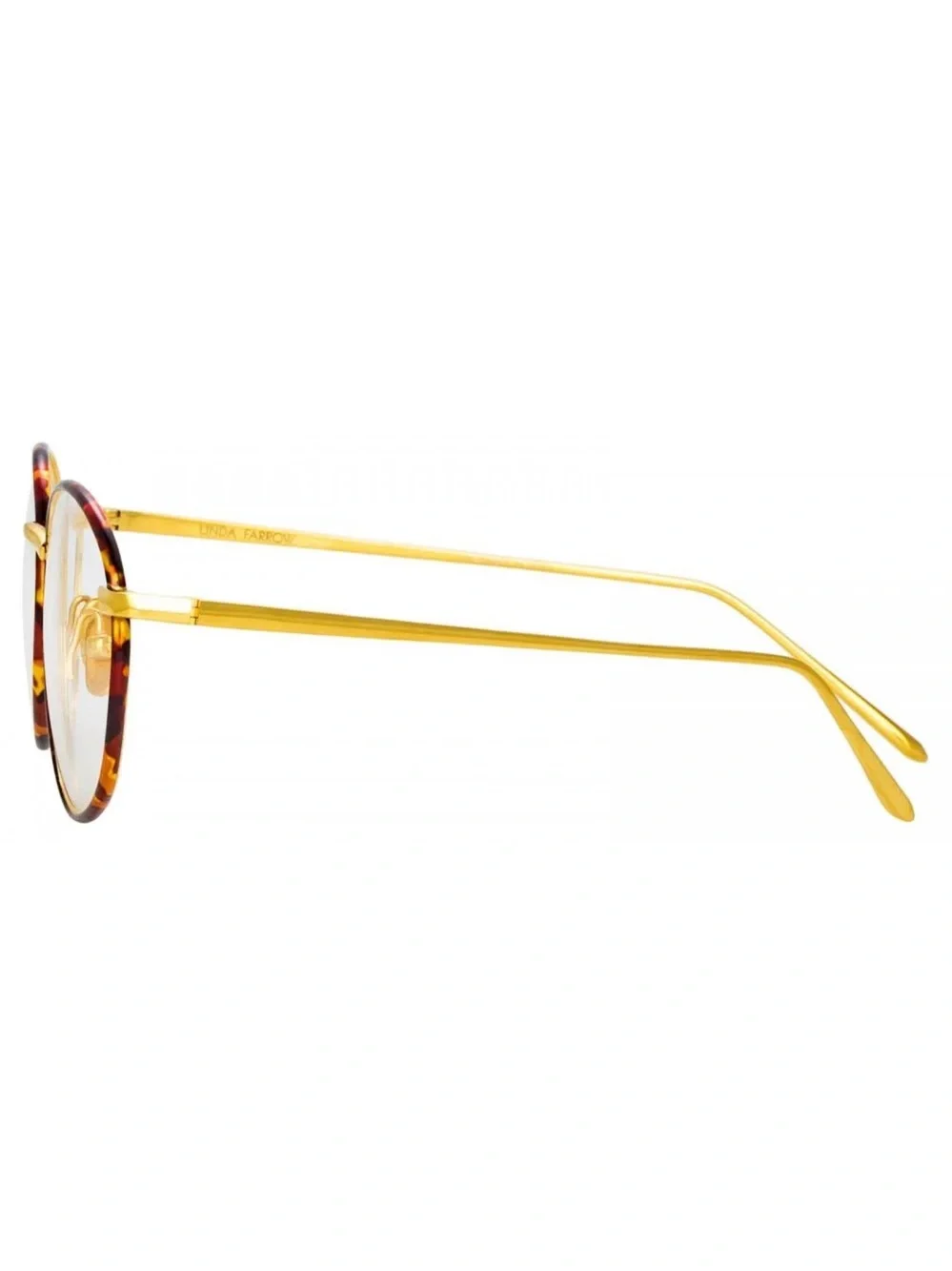 NWT Linda Farrow Hoffman Oval Titanium Glasses Full Set LFL1034 C3 Tortoise Gold